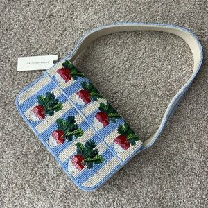 Anthropologie Radish Food Beaded Bag